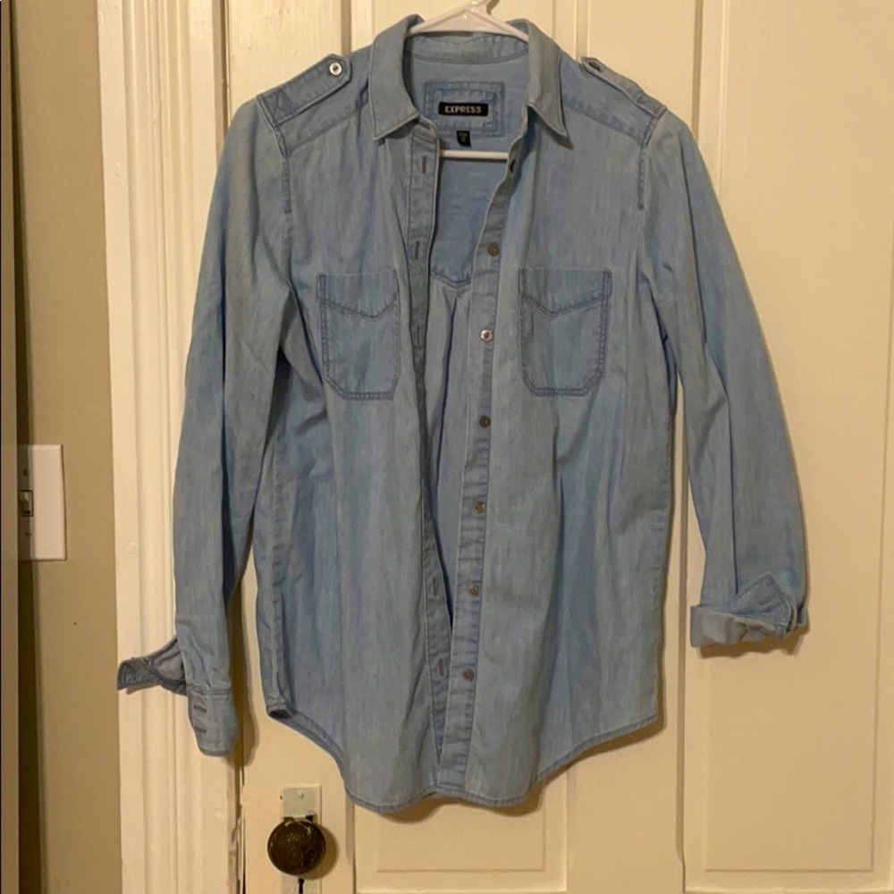Denim button up